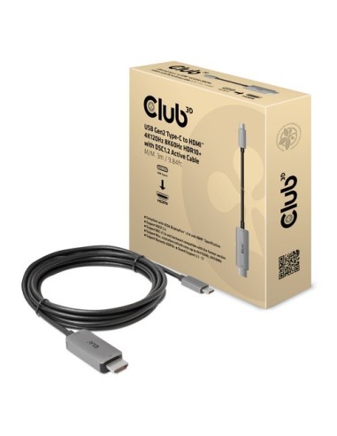 CLUB3D CAC-1587 adattatore per inversione del genere dei cavi USB Gen2 Type-C HDMI tipo A (Standard) Nero