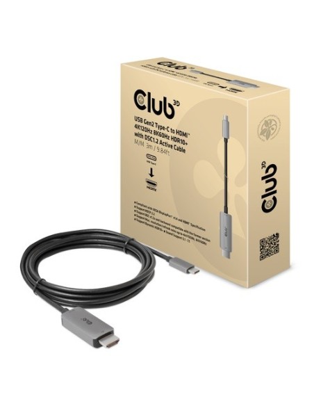 CLUB3D CAC-1587 adattatore per inversione del genere dei cavi USB Gen2 Type-C HDMI tipo A (Standard) Nero