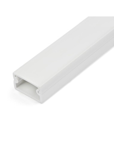 StarTech.com Solida canalina per la gestione dei cavi con nastro adesivo e coperchio da 1m, 19x11mm - Canaletta in PVC per cavi