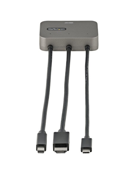StarTech.com Adattatore Multiporta a HDMI 3-in-1 - Convertitore da USB-C, HDMI o Mini DisplayPort a HDMI per sala conferenze 4K