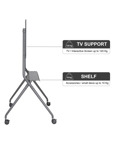 Ewent EW1542 Supporto TV a parete 2,18 m (86") Nero