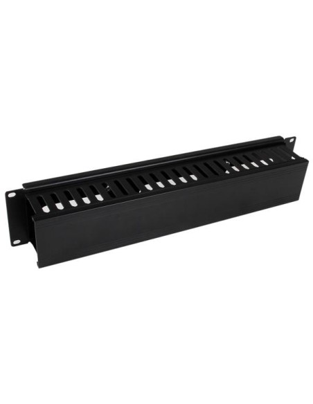 StarTech.com Pannello Gestione Cavi Orizzontale per armadi rack 2U con canalina passacavi a denti e copertura