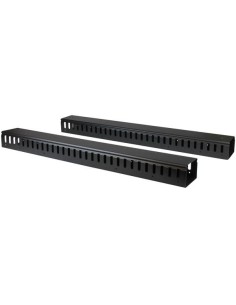 StarTech.com Pannello Gestione Cavi Orizzontale per Armadi Rack 40U - Sistema gestione Passacavi con ganci