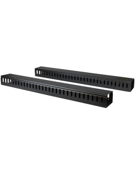 StarTech.com Pannello Gestione Cavi Orizzontale per Armadi Rack 40U - Sistema gestione Passacavi con ganci
