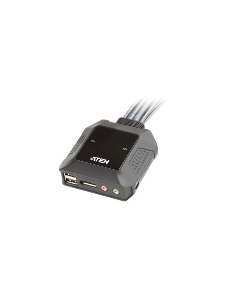 ATEN Switch KVM cavo USB DisplayPort a 2 porte con selettore porta remota