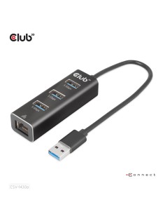 CLUB3D USB 3.2 Gen1 Type-A, 3 Ports Hub with Gigabit Ethernet 2