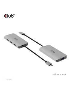 CLUB3D CSV-1547 hub di interfaccia USB 3.2 Gen 2 (3.1 Gen 2) Type-C 10000 Mbit s Nero, Argento 2