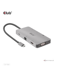 CLUB3D CSV-1594 replicatore di porte e docking station per laptop USB 3.2 Gen 1 (3.1 Gen 1) Type-C Nero, Grigio 2