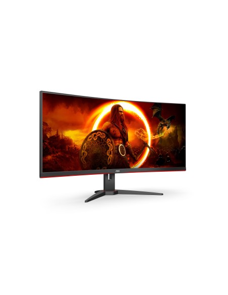 AOC G2 CU34G2XE BK Monitor PC 86,4 cm (34") 3440 x 1440 Pixel Nero, Rosso