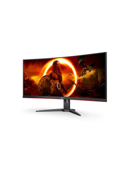 AOC G2 CU34G2XE BK Monitor PC 86,4 cm (34") 3440 x 1440 Pixel Nero, Rosso