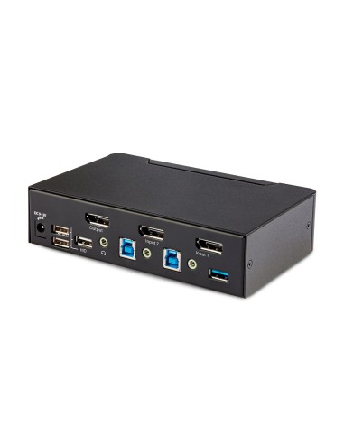 StarTech.com KVM Switch DisplayPort a 2 porte, Display singolo 8K 60Hz   4K 144Hz, DP 1.4, 2 porte USB 3.0, 4 porte USB 2.0
