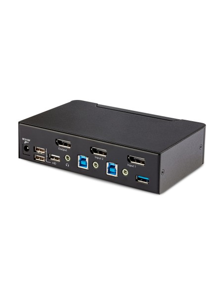 StarTech.com KVM Switch DisplayPort a 2 porte, Display singolo 8K 60Hz   4K 144Hz, DP 1.4, 2 porte USB 3.0, 4 porte USB 2.0