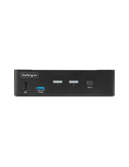 StarTech.com KVM Switch DisplayPort a 2 porte, Display singolo 8K 60Hz   4K 144Hz, DP 1.4, 2 porte USB 3.0, 4 porte USB 2.0