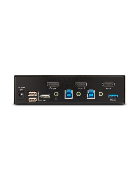 StarTech.com KVM Switch DisplayPort a 2 porte, Display singolo 8K 60Hz   4K 144Hz, DP 1.4, 2 porte USB 3.0, 4 porte USB 2.0