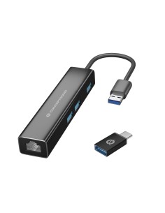 Conceptronic DONN07BA replicatore di porte e docking station per laptop USB 3.2 Gen 1 (3.1 Gen 1) Type-A Nero
