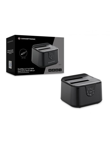 Conceptronic DONN12B docking station per unità di archiviazione USB 3.2 Gen 1 (3.1 Gen 1) Type-B Nero