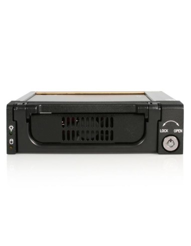 StarTech.com Cassetto rack portatile per disco rigido SATA da 5,25", robusto, in alluminio e di colore nero