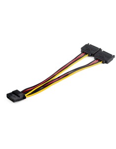 StarTech.com Cavo sdoppiatore di alimentazione da SATA a LP4 - Cavo splitter a 4 pin da LP4 a doppio cavo SATA - Rivestimento