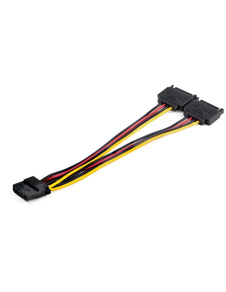 StarTech.com Cavo sdoppiatore di alimentazione da SATA a LP4 - Cavo splitter a 4 pin da LP4 a doppio cavo SATA - Rivestimento