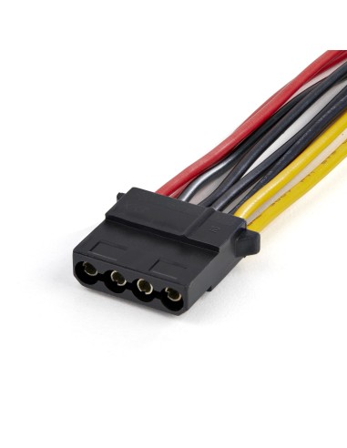 StarTech.com Cavo sdoppiatore di alimentazione da SATA a LP4 - Cavo splitter a 4 pin da LP4 a doppio cavo SATA - Rivestimento