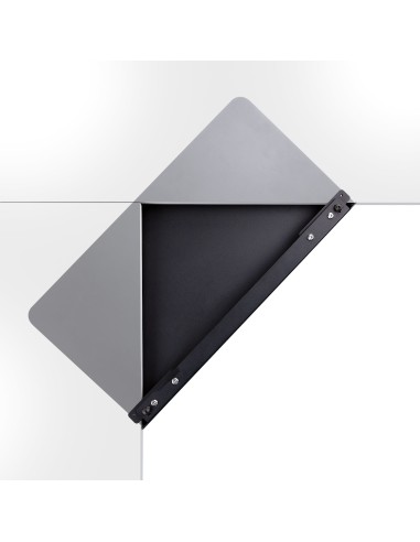 StarTech.com Porta tastiera per scrivania angolare  a forma di L in acciaio, Vassoio per tastiera mouse per scrivanie ad angolo