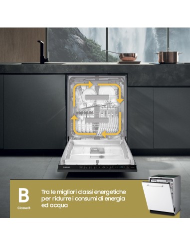 Samsung DW60A8070BB Lavastoviglie da incasso a scomparsa totale Serie 8500 14 coperti B Terzo cesto per posate