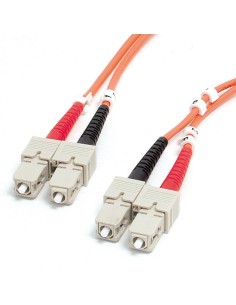 StarTech.com Cavo in fibra ottica multimodale OM1 da SC a SC da 2m, Dimensione fibra 62,5 125, Reti 10Gbps - Cavo