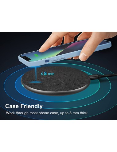 Conceptronic GORGON03G Caricabatterie per dispositivi mobili Auricolare, Smartphone Grigio USB Carica wireless Ricarica rapida
