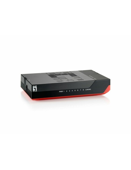 LevelOne GSW-0807 switch di rete Non gestito Gigabit Ethernet (10 100 1000) Nero, Rosso