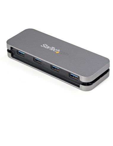 StarTech.com HB30AM4AB hub di interfaccia USB 3.2 Gen 1 (3.1 Gen 1) Type-A 5000 Mbit s Nero, Grigio