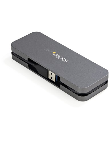 StarTech.com HB30AM4AB hub di interfaccia USB 3.2 Gen 1 (3.1 Gen 1) Type-A 5000 Mbit s Nero, Grigio