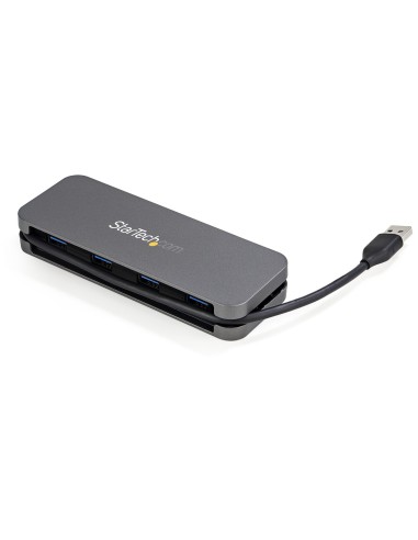 StarTech.com HB30AM4AB hub di interfaccia USB 3.2 Gen 1 (3.1 Gen 1) Type-A 5000 Mbit s Nero, Grigio
