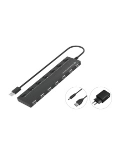 Conceptronic HUBBIES08BP hub di interfaccia USB 2.0 480 Mbit s Nero