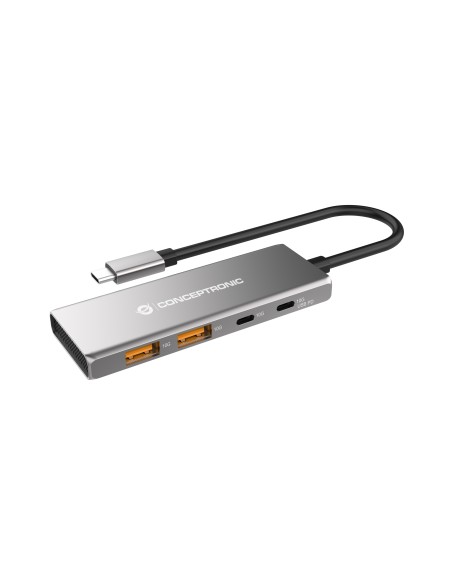 Conceptronic HUBBIES15G hub di interfaccia USB 3.2 Gen 2 (3.1 Gen 2) Type-C 10000 Mbit s Grigio