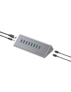 Conceptronic HUBBIES18G hub di interfaccia USB 3.2 Gen 1 (3.1 Gen 1) Type-B 5000 Mbit s Grigio