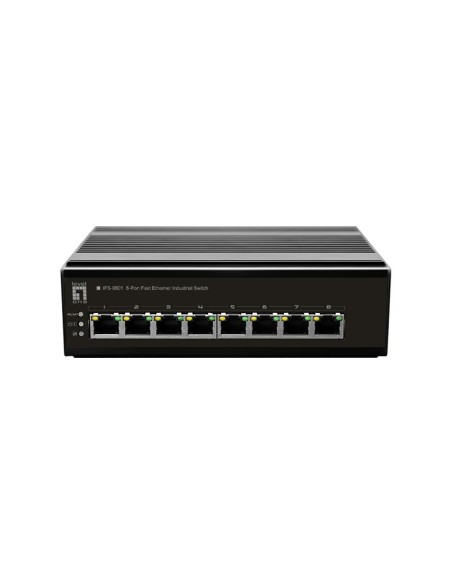 LevelOne IFS-0801 switch di rete Non gestito Fast Ethernet (10 100) Nero