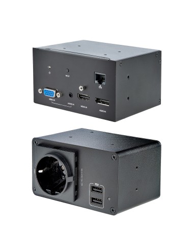 StarTech.com Box Connettività AV per Sala Riunioni con Moduli di alimentazione e Gestione Cavi