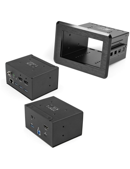 StarTech.com Docking station da tavolo 4K e scatola di connettività - Host USB-C o USB-A, HDMI, 4xUSB, 60W USB-C PD, RJ45
