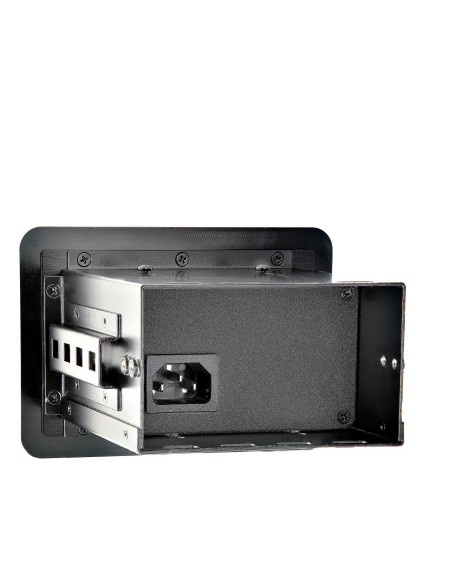StarTech.com Scatola per presa di corrente singola per tavolo conferenze con 2 porte di ricarica USB