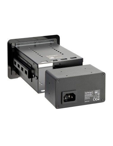 StarTech.com Scatola per presa di corrente singola per tavolo conferenze con 2 porte di ricarica USB