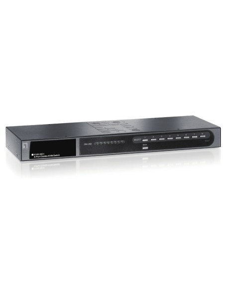 LevelOne KVM-0831 switch per keyboard-video-mouse (kvm) Montaggio rack Nero, Grigio
