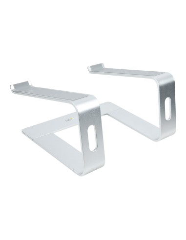 StarTech.com Supporto per PC Portatile da Scrivania in Alluminio Argento supporta fino a 5 kg, Rialzo Ergonomico per Laptop,