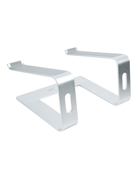StarTech.com Supporto per PC Portatile da Scrivania in Alluminio Argento supporta fino a 5 kg, Rialzo Ergonomico per Laptop,