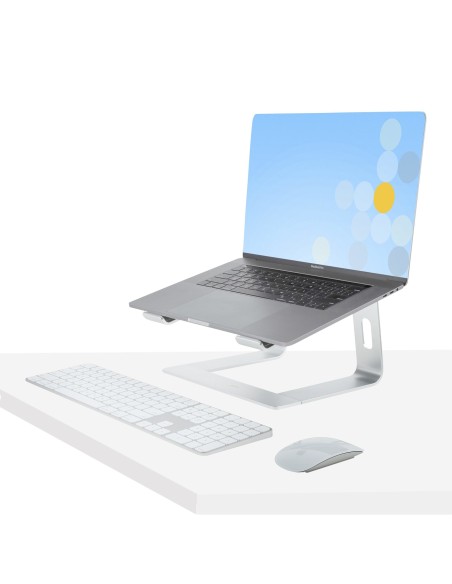 StarTech.com Supporto per PC Portatile da Scrivania in Alluminio Argento supporta fino a 5 kg, Rialzo Ergonomico per Laptop,