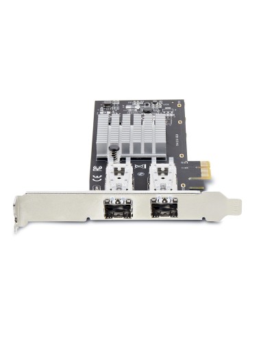 StarTech.com Scheda di Rete SFP GbE a 2 Porte, PCIe 2.1 x1, Intel I210-IS, Controller 1GbE, 1000BASE rame fibra ottica, NIC