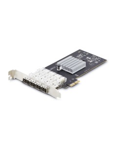 StarTech.com Scheda di Rete SFP GbE a 4 Porte, PCIe 2.1 x1, Intel I210-IS, Controller 1GbE, 1000BASE rame fibra ottica, NIC