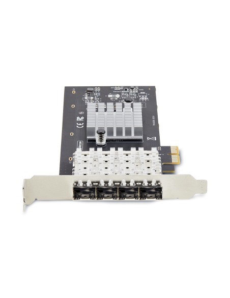 StarTech.com Scheda di Rete SFP GbE a 4 Porte, PCIe 2.1 x1, Intel I210-IS, Controller 1GbE, 1000BASE rame fibra ottica, NIC