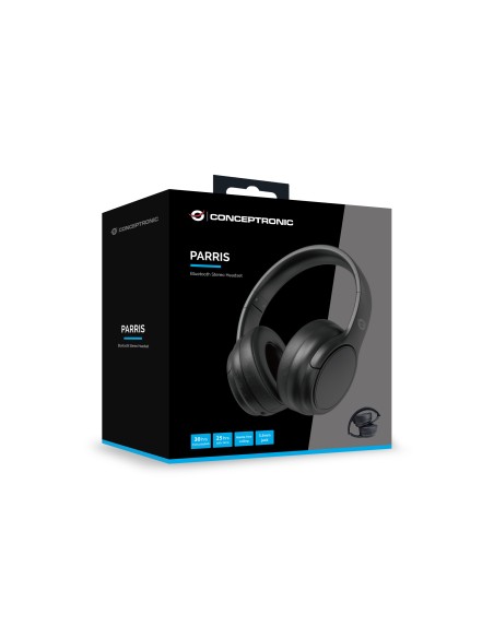 Conceptronic PARRIS03B cuffia e auricolare Con cavo e senza cavo A Padiglione Musica e Chiamate Bluetooth Nero