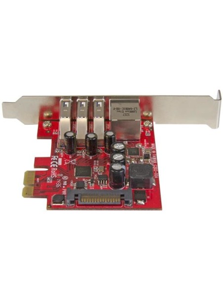 StarTech.com Scheda Espansione PCI Express USB 3.0 a 3 porte con UASP + Gigabit Ethernet