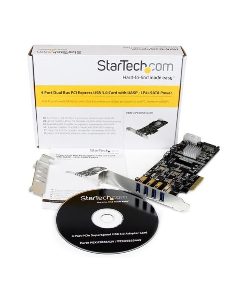 StarTech.com Adattatore scheda SuperSpeed USB 3.0 con 4 porte PCI Express (PCIe) con 2 canali da 5 Gbps dedicati - UASP -